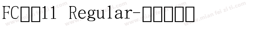 FC数字11 Regular字体转换
